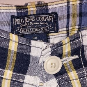 Polo Jeans Company Plaid Cargo Shorts Mens 34 Ralph Lauren
